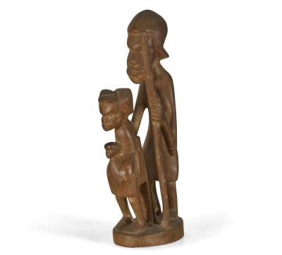 African Carved Wood Statue of a Family of Figures