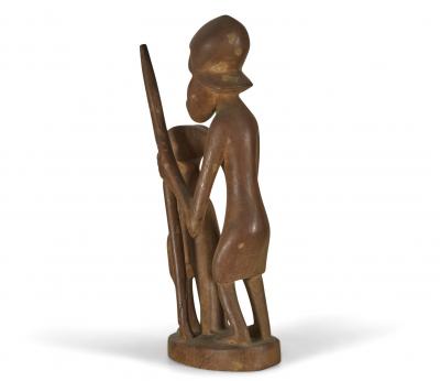 African Carved Wood Statue of a Family of Figures