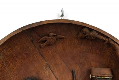 African Carved Wooden Wall Figurative Plaque