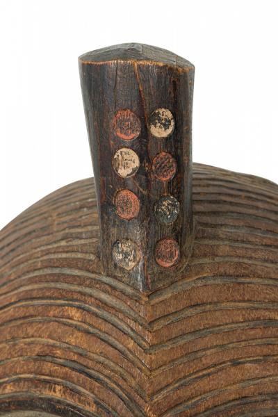 African Congo 20th Century Carved Painted Wood Songye Kfwebe Face Mask