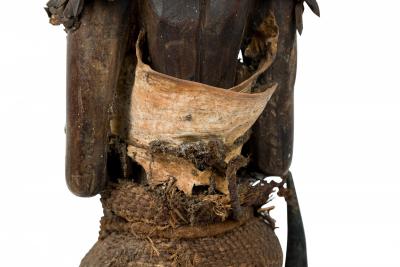 African Congo 20th Century Carved Wood Songye Fetish Figure