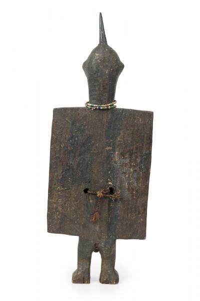 African Congo 20th Century Carved Wood Songye Kwfebe Figural Plaque
