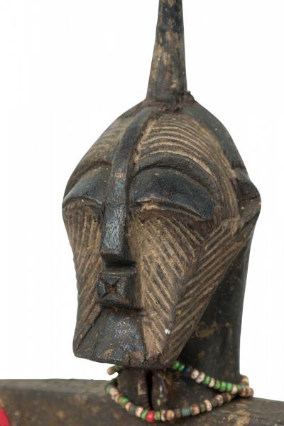 African Congo 20th Century Carved Wood Songye Kwfebe Figural Plaque