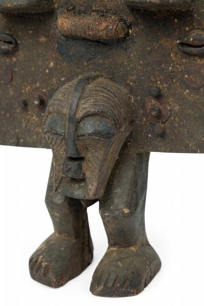 African Congo 20th Century Carved Wood Songye Kwfebe Figural Plaque