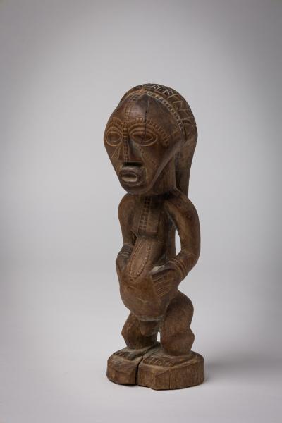 African Congo Mid 20th Century Carved Wooden Songye Fertility