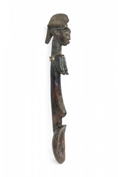African D R Congo 20th Century Carved Wood Luba Ceremonial Spoon