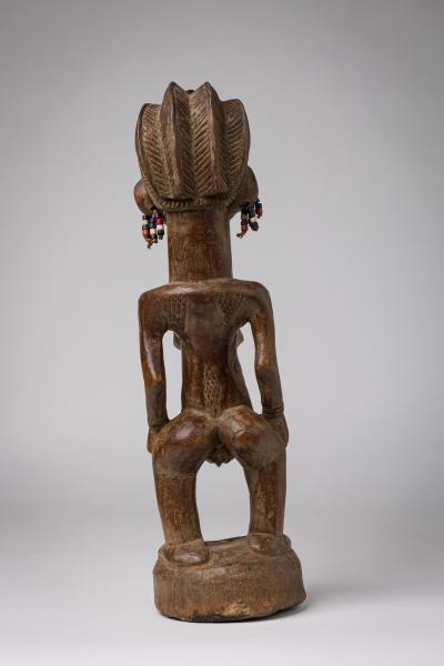 African D R Congo 20th Century Carved Wooden Luba Female Fertility Figure