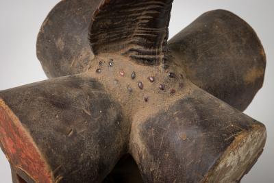 African D R Congo Reliquary Basket With Four Figures