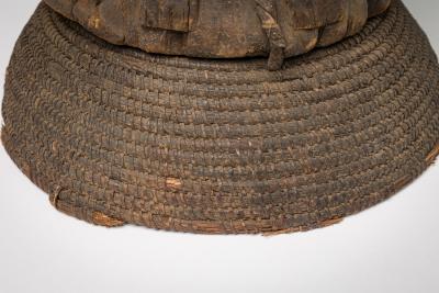 African D R Congo Reliquary Basket With Four Figures