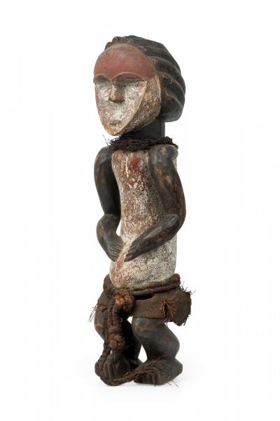 African Gabon 20th Century Carved Wood Ambete Reliquary Figure