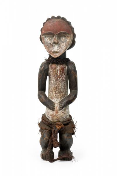 African Gabon 20th Century Carved Wood Ambete Reliquary Figure