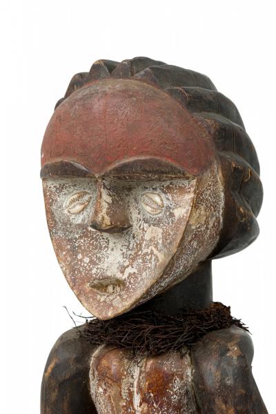 African Gabon 20th Century Carved Wood Ambete Reliquary Figure