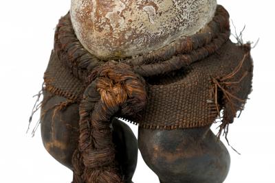 African Gabon 20th Century Carved Wood Ambete Reliquary Figure