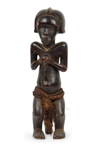 African Gabon 20th Century Hand Carved Fang Ancestor Figure