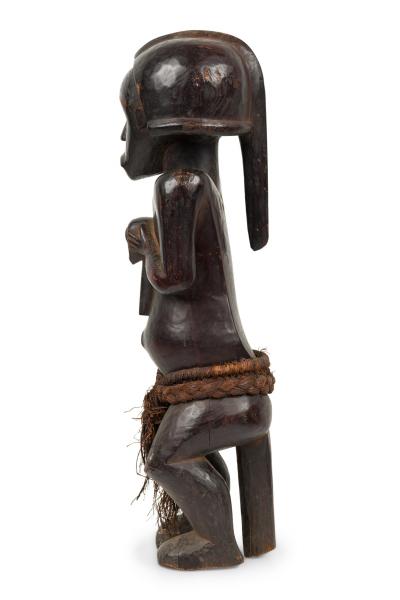 African Gabon 20th Century Hand Carved Fang Ancestor Figure
