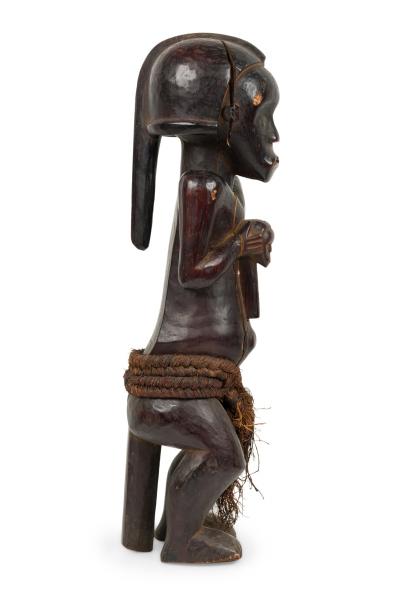 African Gabon 20th Century Hand Carved Fang Ancestor Figure