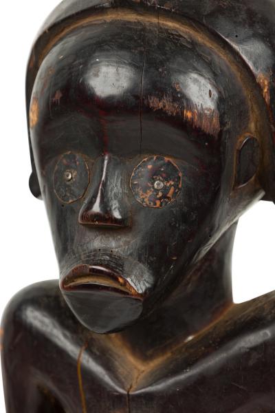African Gabon 20th Century Hand Carved Fang Ancestor Figure
