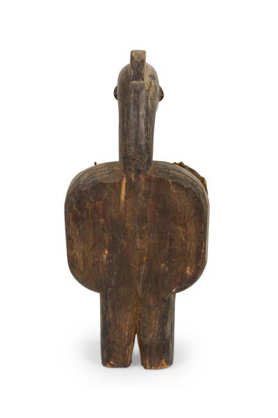 African Gabon 20th Century Hand Made Anthropomorphic Double Bellows