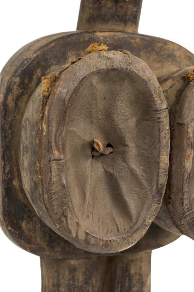 African Gabon 20th Century Hand Made Anthropomorphic Double Bellows