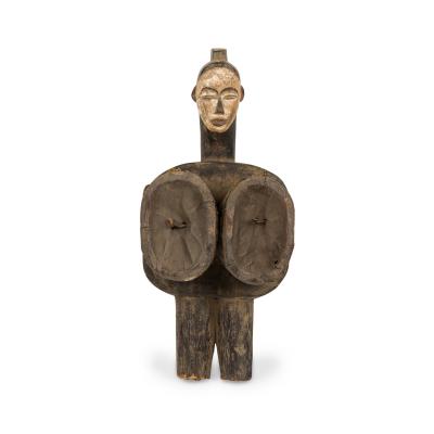 African Gabon 20th Century Hand Made Anthropomorphic Double Bellows