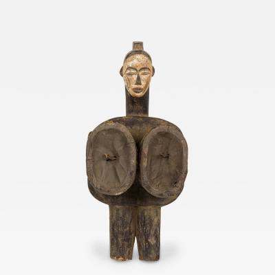 African Gabon 20th Century Hand Made Anthropomorphic Double Bellows
