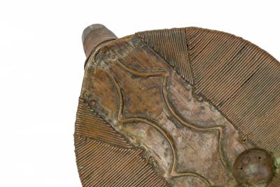 African Gabon D R Congo 20th Century Carved Wood Copper Kota Mahongwe Figur