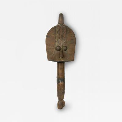 African Gabon D R Congo 20th Century Carved Wood Copper Kota Mahongwe Figur