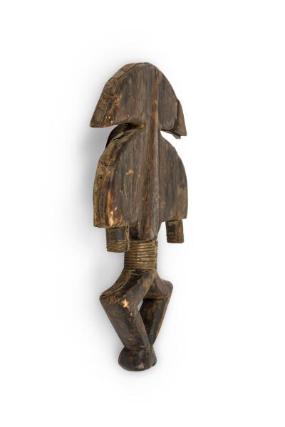 African Gabon Late 20th Century Hand Carved Wood Copper Kota Mahongwe Reliquar
