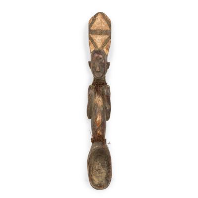 African Gabon Mid 20th Century Hand Carved Tsogo Ceremonial Spoon