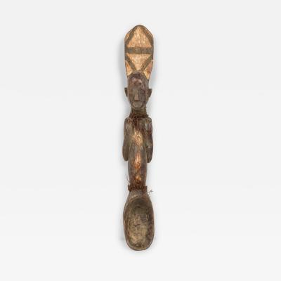 African Gabon Mid 20th Century Hand Carved Tsogo Ceremonial Spoon