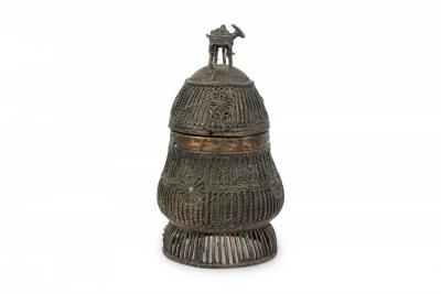 African Ghana 20th Century Asante Kuduo Bronze Gold Dust Vessel