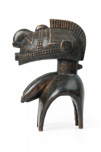 African Guinea 20th Century Carved Wood Baga Nimba Helmet Shoulder Mask
