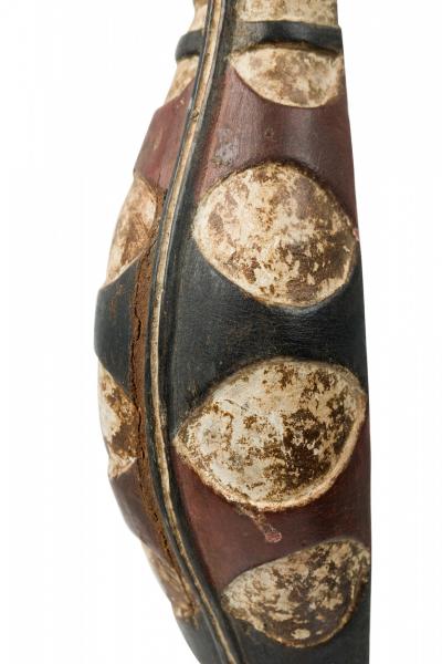 African Guinea Late 20th Century Carved Wood Baga Rearing Snake on Metal Stand