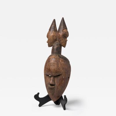 African Guinea Late 20th Century Hand Carved Baga Handheld Mask