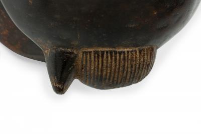 African Ivory Coast 20th Century Carved Wood Baule Male Face Mask