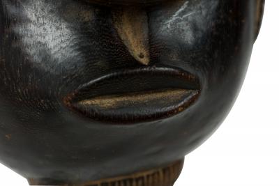 African Ivory Coast 20th Century Carved Wood Baule Male Face Mask