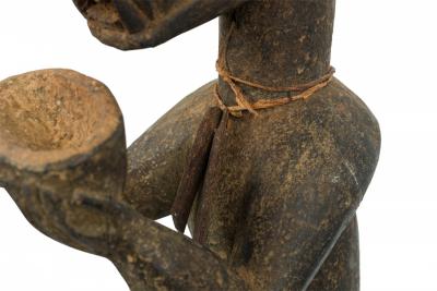African Ivory Coast 20th Century Carved Wood Baule Mbra Monkey Figure