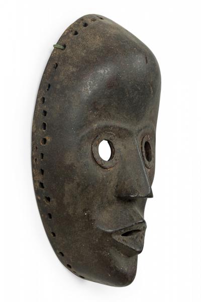 African Ivory Coast 20th Century Carved Wood Dan Face Mask Wall Plaque