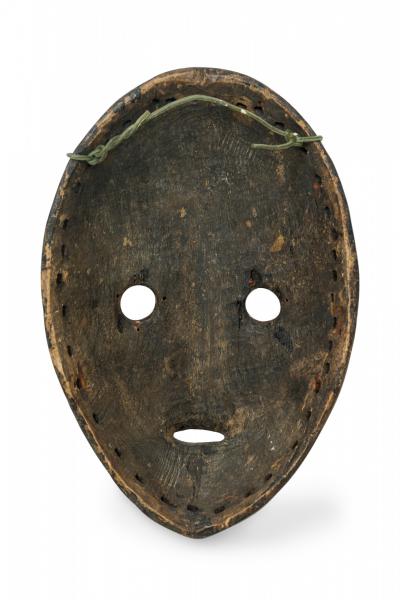 African Ivory Coast 20th Century Carved Wood Dan Face Mask Wall Plaque