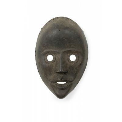 African Ivory Coast 20th Century Carved Wood Dan Face Mask Wall Plaque