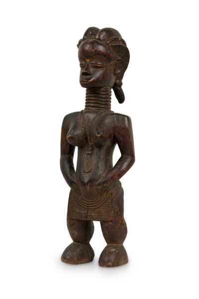 African Ivory Coast 20th Century Hand Carved Dan Fertility Figure