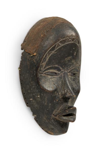 African Ivory Coast 20th Century Hand Carved Wooden Dan tankagle Mask