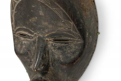 African Ivory Coast 20th Century Hand Carved Wooden Dan tankagle Mask