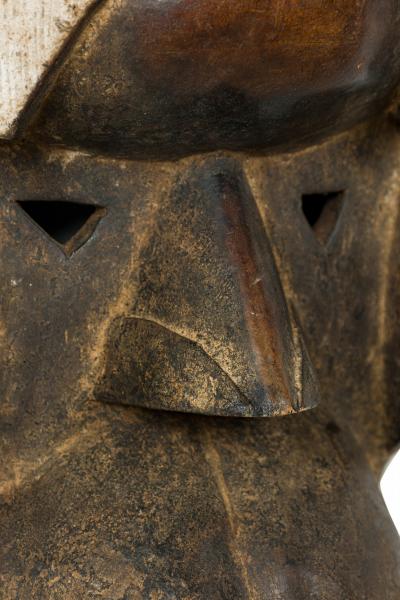African Ivory Coast Late 20th Century Carved Wood Ngere Monkey Mask