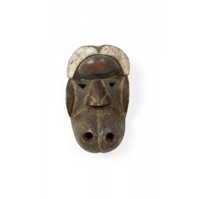 African Ivory Coast Late 20th Century Carved Wood Ngere Monkey Mask