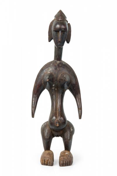 African Mali Late 20th Century Carved Wood Bamana Female Fertility Figure