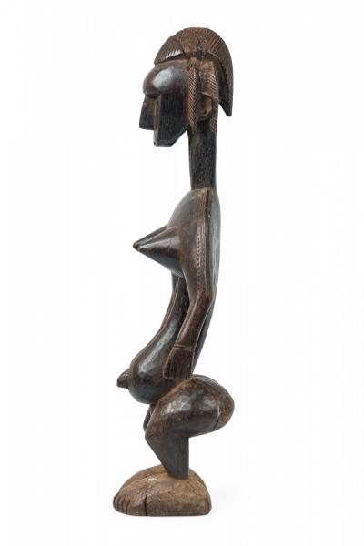 African Mali Late 20th Century Carved Wood Bamana Female Fertility Figure
