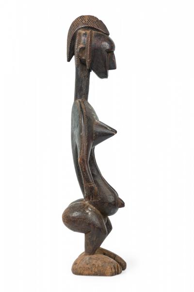 African Mali Late 20th Century Carved Wood Bamana Female Fertility Figure