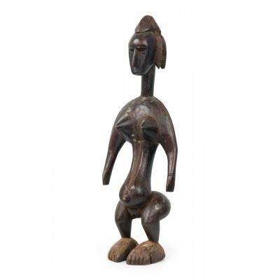 African Mali Late 20th Century Carved Wood Bamana Female Fertility Figure