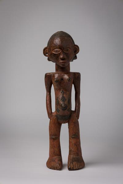 African Mali Mid 20th Century Luba Female Standing Fertility Figure